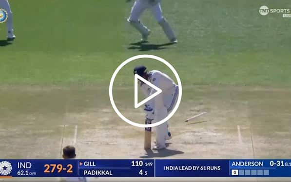 [Watch] Shubman Gill Knocked Over By James Anderson After Century On Day 2